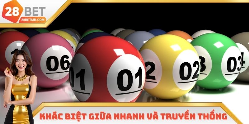 Cập nhật sự khác biệt giữa xổ số nhanh và truyền thống